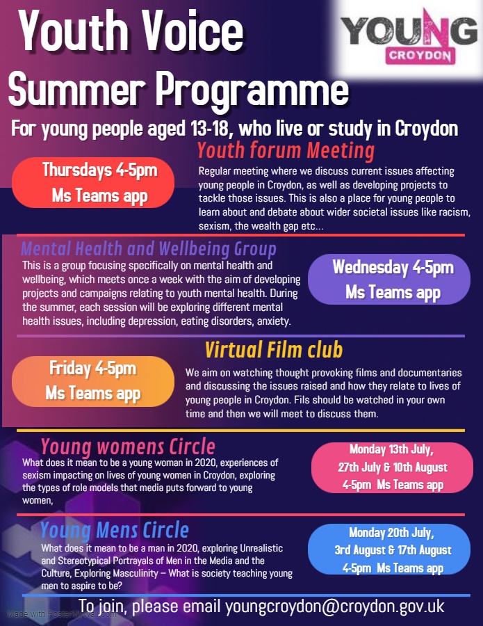 2020 Youth voice summer programme