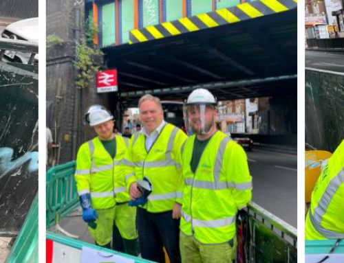Mayor Jason Perry visits Norbury to oversee progress of graffiti removal programme