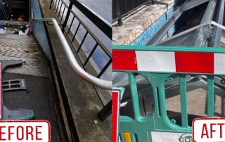 photo of altyre Road subway entrance before and after closure