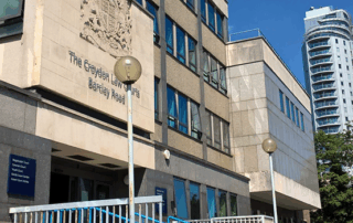 Exterior view of Croydon law courts