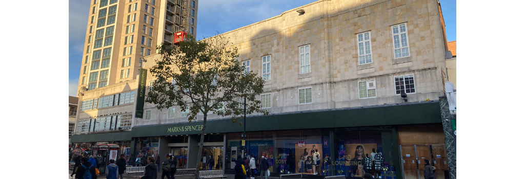 The building occupied by M&S which has been listed.