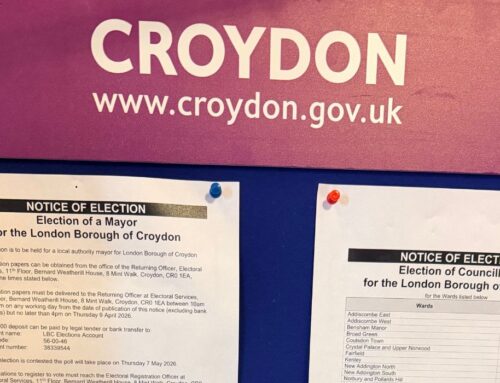 Notice of elections posted for Mayor of Croydon and Croydon Council