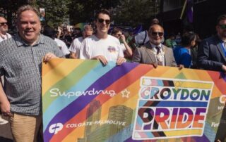 Mayor Perry and councillors at Croydon Pride