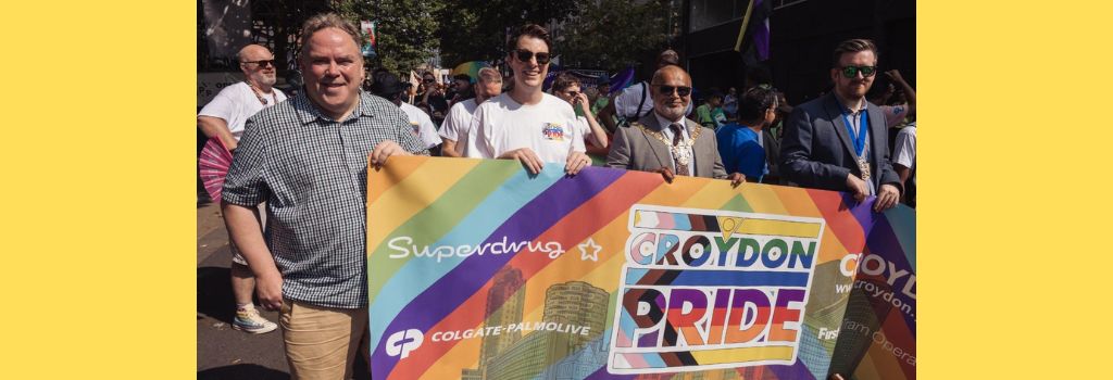 Mayor Perry and councillors at Croydon Pride