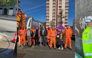 A photo montage of Croydon's blitz cleans and a mobile recycling centre