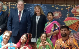 Jason Perry and guests at Croydon Diwali Mela 2026 in Braithwaite Hall